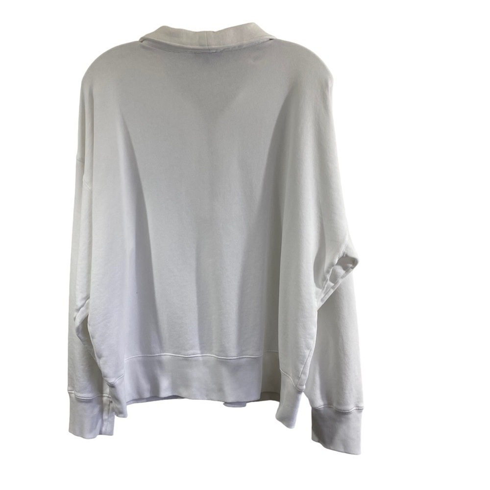 J.Crew Womens White Graphic Half Zip Sweatshirt BQ930 Size XL - Picture 3 of 11
